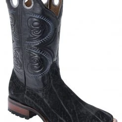Guadalajara Western Wear White Diamond Bull Shoulder Square Toe Men's Boots - Black