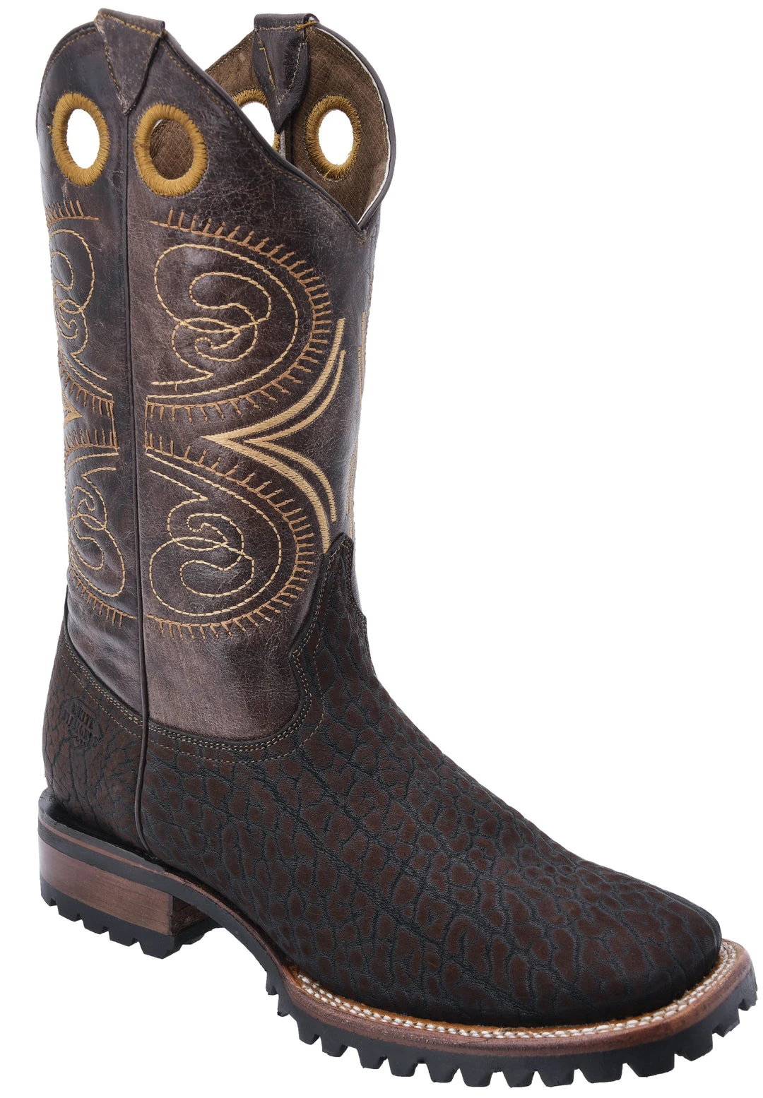 Guadalajara Western Wear White Diamond Bull Shoulder Square Toe Men's Boots - Brown 3 Guadalajara Western Wear White Diamond Bull Shoulder Square Toe Men's Boots - Brown