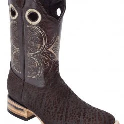 Guadalajara Western Wear White Diamond Bull Shoulder Wide Square Toe Men's Boots - Brown