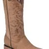 Guadalajara Western Wear White Diamond Brown Square Toe Women Boot