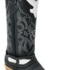 Guadalajara Western Wear White Diamond Black/White Square Toe Women Boot
