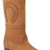 Guadalajara Western Wear White Diamond Escaramuza Nobuck Tobacco Women Boot