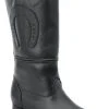 Guadalajara Western Wear White Diamond Escaramuza Leather Black Women Boot