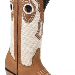 Guadalajara Western Wear White Diamond Honey/White Square Toe Women Boot