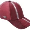 Guadalajara Western Wear White Diamond Mantarraya Perla Completa Exotic Cap - Vino