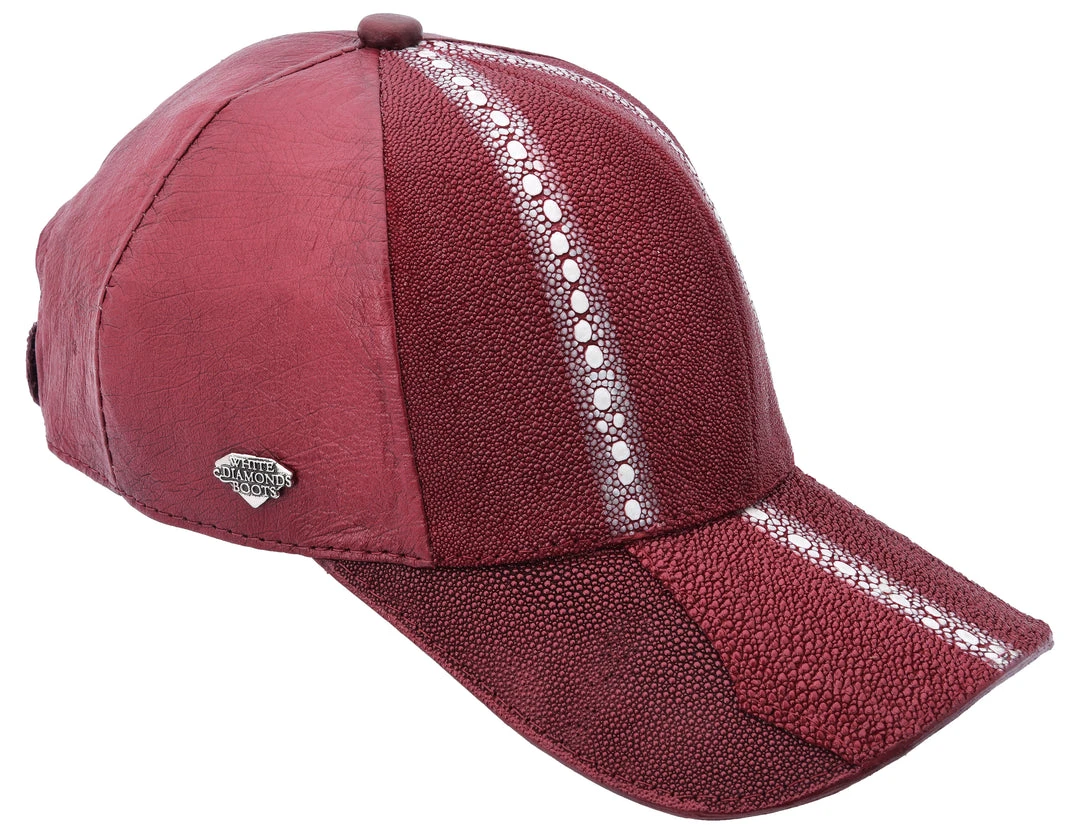 Guadalajara Western Wear White Diamond Mantarraya Perla Completa Exotic Cap - Vino 3 Guadalajara Western Wear White Diamond Mantarraya Perla Completa Exotic Cap - Vino