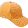 Guadalajara Western Wear White Diamond Caiman Exotic Cap - Butter
