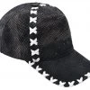 Guadalajara Western Wear White Diamond Pyhton Completa Tejida Exotic Cap - Negro Accessories