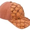 Guadalajara Western Wear White Diamond Pirarucu Print Exotic Cap - Cognac / Negro Accessories