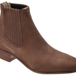 Guadalajara Western Wear White Diamond Piel Nobuck Botin Charro - Cafe Men