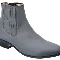 Guadalajara Western Wear White Diamond Piel Napa Botin Charro - Gris