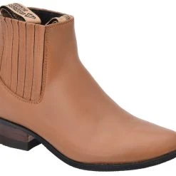 Guadalajara Western Wear Men White Diamond Piel Napa Botin Charro - Miel