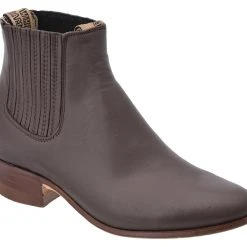 Guadalajara Western Wear White Diamond Piel Napa Botin Charro - Cafe