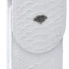 Guadalajara Western Wear White Diamond Funda Python Leather Cell Phone Case - Blanco Accessories