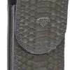 Guadalajara Western Wear White Diamond Funda Python Leather Cell Phone Case - Gris Accessories