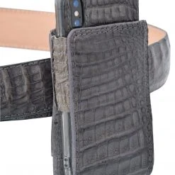 Guadalajara Western Wear IPhone Plus Genuine Caiman Leather Cell Phone Holster
