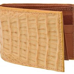 Guadalajara Western Wear White Diamond Cocodrilo Leather Wallet - Mantequilla Accessories