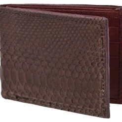 Guadalajara Western Wear White Diamond Python Leather Wallet - Cafe Accessories