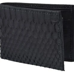 Guadalajara Western Wear Accessories White Diamond Python Leather Wallet - Negro