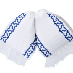 Guadalajara Western Wear Accessories Moño Charro - Blanco / Azul