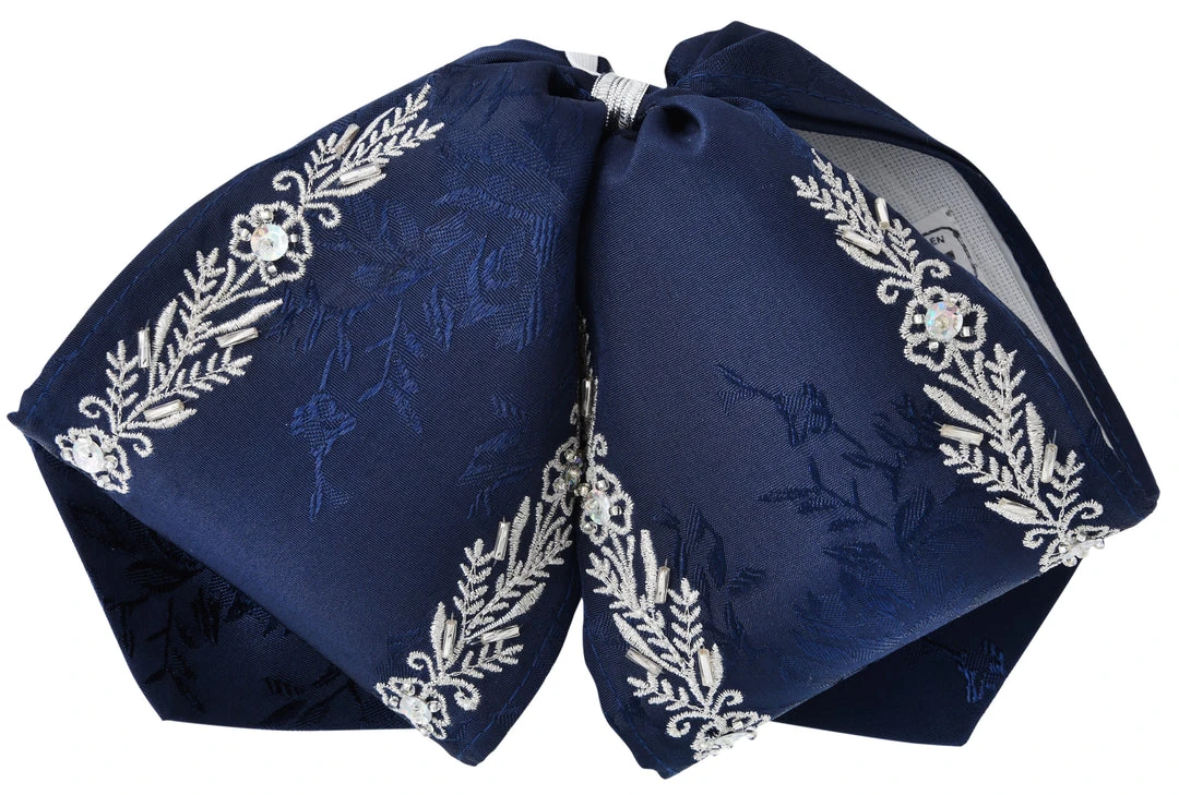 Guadalajara Western Wear Moño Charro - Marino / Plata 3 Guadalajara Western Wear Moño Charro - Marino / Plata