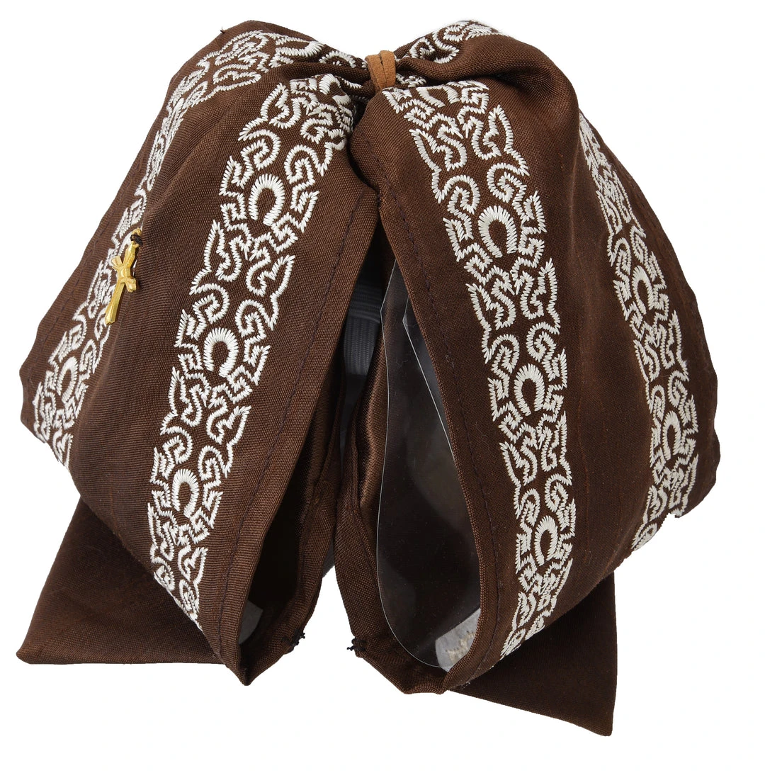 Guadalajara Western Wear Accessories Moño Charro - Cafe / Blanco 3 Guadalajara Western Wear Accessories Moño Charro - Cafe / Blanco