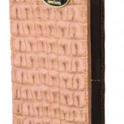 Guadalajara Western Wear White Diamond Cocodrilo Porta Chequera Leather Wallet - Orix Accessories