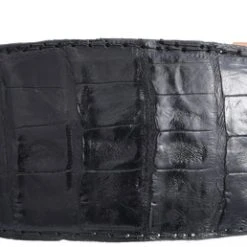 Guadalajara Western Wear Men White Diamond Caiman Leather Belt - Negro