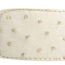 Guadalajara Western Wear Men White Diamond Avestruz Leather Belt - Hueso