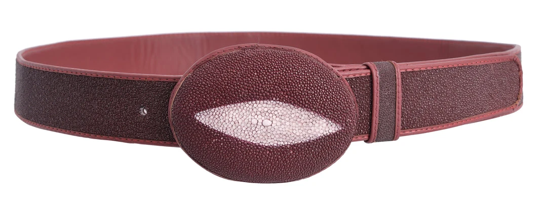 Guadalajara Western Wear White Diamond Mantarraya Leather Belt - Vino 3 Guadalajara Western Wear White Diamond Mantarraya Leather Belt - Vino