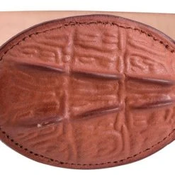 Guadalajara Western Wear White Diamond Cocodrilo Imitation Leather Belt - Cognac