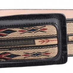 Guadalajara Western Wear White Diamond Cintilla Leather Belt - Oro