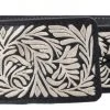 Guadalajara Western Wear White Diamond Hilo De Plata Fino Leather Belt - Negro