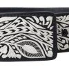 Guadalajara Western Wear White Diamond Piteado Fino Leather Belt - Negro