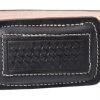 Guadalajara Western Wear White Diamond Cerda Leather Belt - Negro