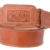 Guadalajara Western Wear White Diamond Cincelado Medio Leather Belt - Natural Men