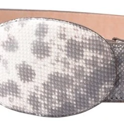 Guadalajara Western Wear White Diamond Vibora Carunga Leather Belt - Natural