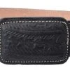 Guadalajara Western Wear White Diamond Caiman Print Leather Belt - Negro Men