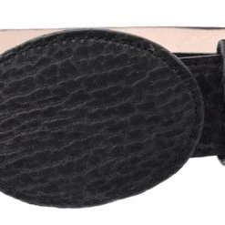 Guadalajara Western Wear White Diamond Bull Shoulder Leather Belt - Negro Men