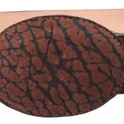 Guadalajara Western Wear White Diamond Bull Shoulder Leather Belt - Cognac