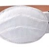 Guadalajara Western Wear White Diamond Caiman Belly Imitation Leather Belt - Blanco