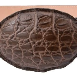 Guadalajara Western Wear Men White Diamond Caiman Belly Imitation Leather Belt - Cafe