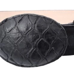 Guadalajara Western Wear White Diamond Oso Imitation Leather Belt - Negro Men