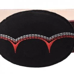 Guadalajara Western Wear Men White Diamond Caiman Belly Print Leather Belt - Tejido Rojo