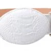 Guadalajara Western Wear Men White Diamond Pata De Avestruz Leather Belt - Blanco