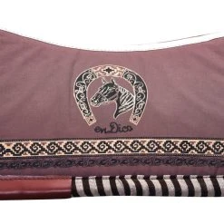 Guadalajara Western Wear Horse Gear / Accesorios Para Caballo Suadero Tejido Cuadrado Vino