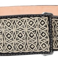 Guadalajara Western Wear White Diamond Piteado Fino Leather Belt - Negro