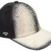 Guadalajara Western Wear White Diamond Python Print Exotic Cap - Natural / Negro