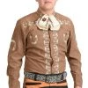 Guadalajara Western Wear Camisa Charra Tradicional - Cafe Men
